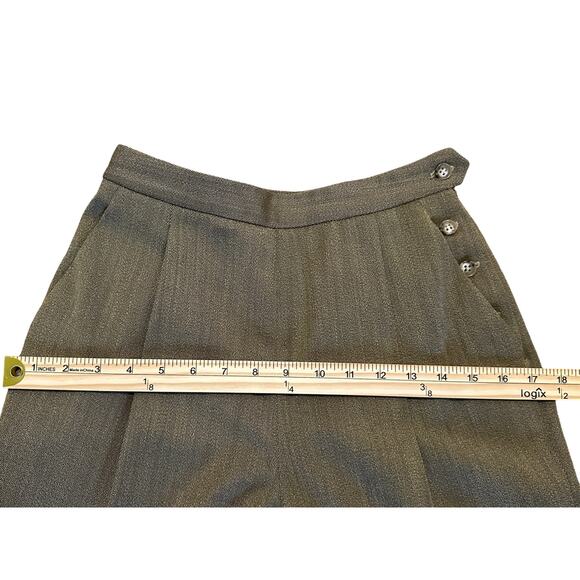 Vintage Burberry’s Wool Trousers Side Button Ankle Size 2P Made in USA OldMoney - Picture 7 of 9